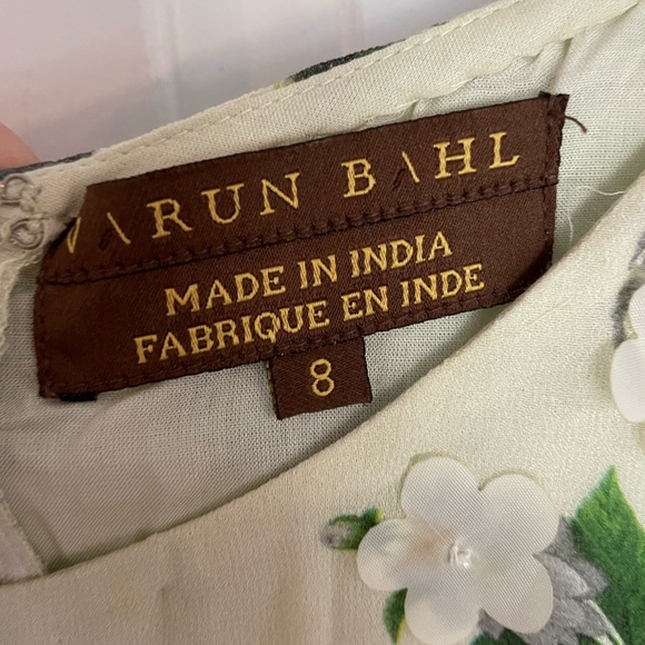 Anthropologie Varun Bahl Green Embroidered Dress - Picture 9 of 13